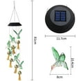 thumbnail image 5 of Epicgadget Solar Mobile Light Hanging Wind Chime Hummingbird with Bells, Color Changing Outdoor Solar Garden Decorative Lights for Walkway Pathway Backyard Decoration Parties (Green Wing Hummingbird), 5 of 6