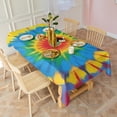 thumbnail image 3 of Colorful Tie Dye Mandala Pattern Rectangle Tablecloth 60"x120",Waterproof Polyester Rectangle Table Cloth, Wipeable Spillproof Polyester Tablecloth for Dining, Camping, Indoor and Outdoor, 3 of 6