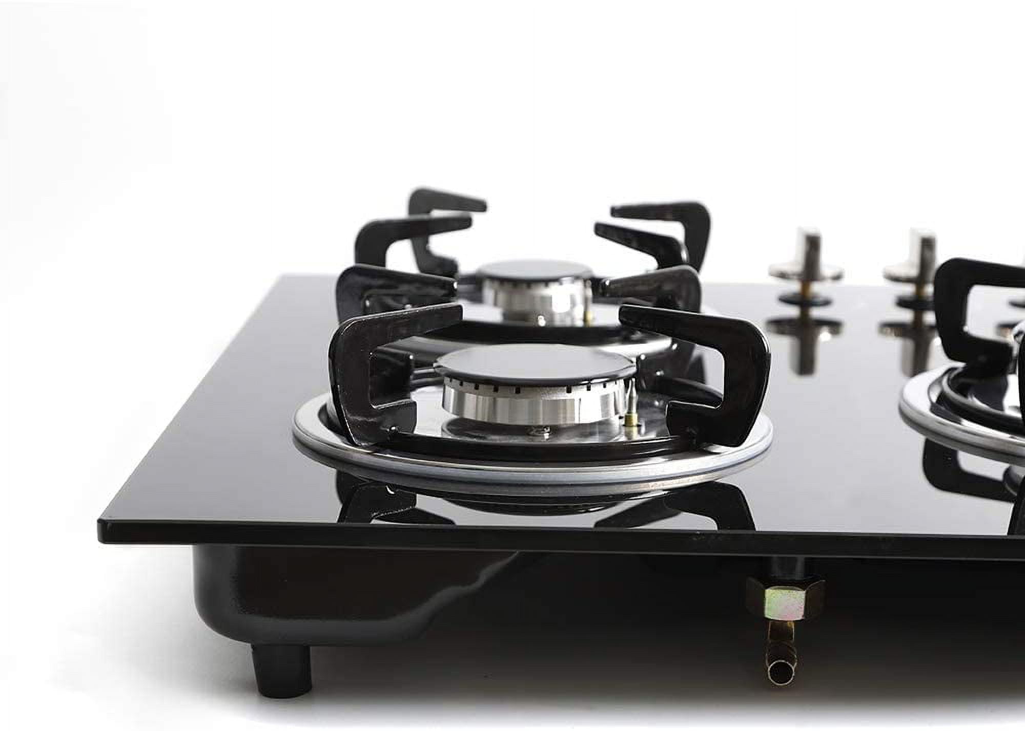 Miumaeov 30" Built-in 5 Burners Stove Hob Cooktop Tempered Glass Top LPG NG Gas Cooktop