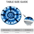 thumbnail image 6 of Blue White Tie Dye Spiral Pattern Round Fitted Tablecloth with Elastic Edge,Dining Table Cover Waterproof,Outdoor Round Tablecloth for Camping,Dining,Indoor and Outdoor, 6 of 7