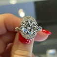 thumbnail image 3 of K-KED Gorgeous Cubic Zircon 925 Silver Filled Ring Women Delicate Jewelry Wedding Gift Sz 6-10-9, 3 of 6