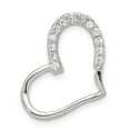 thumbnail image 4 of 925 Sterling Silver Cubic Zirconia Heart Shaped Pendant, 4 of 6