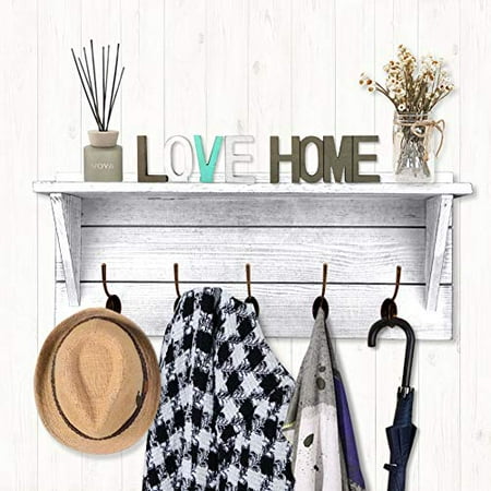 Rustic Coat Rack Wall Mounted Hooks With 2 Diy Decorations Entryway Racks Shelf 24 5 Bronze Wooden Country Style White Canada Rustic Coat Rack Wall Mounted, How To Decorate A Coat Rack Shelf With Hooks