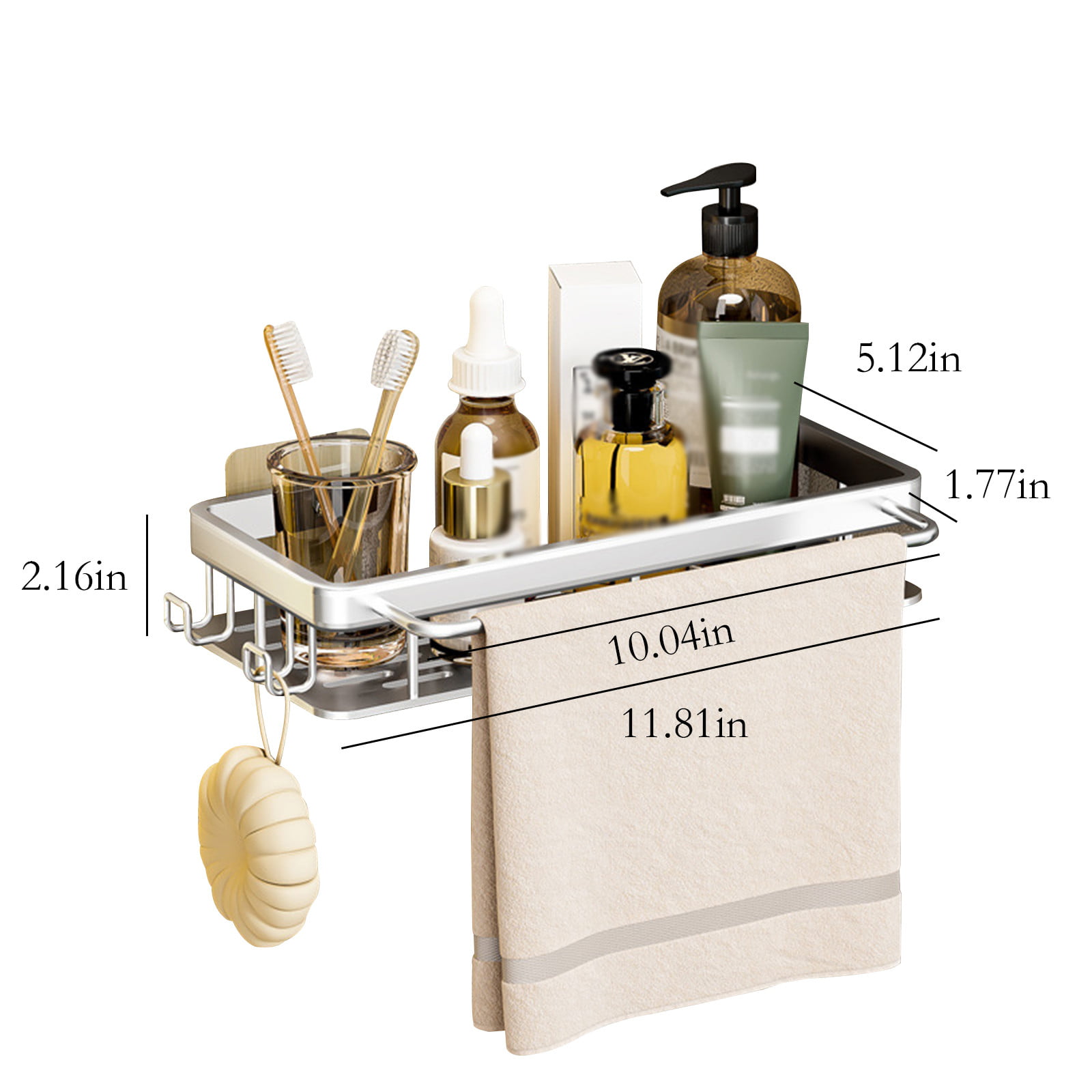 Gold Color Bathroom Shelves Shower Corner Caddy Organizer Shampoo Holder in  2023