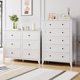 thumbnail image 2 of Moderno 5-cajón de altura cómoda para dormitorio - deep cajones con metal knobs, de madera chest para entrada y hallway, 2 of 6