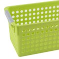 thumbnail image 4 of Cesta organizadora de plástico rectangular de diseño para baño familiar de oficina en casa, color verde, 4 of 5