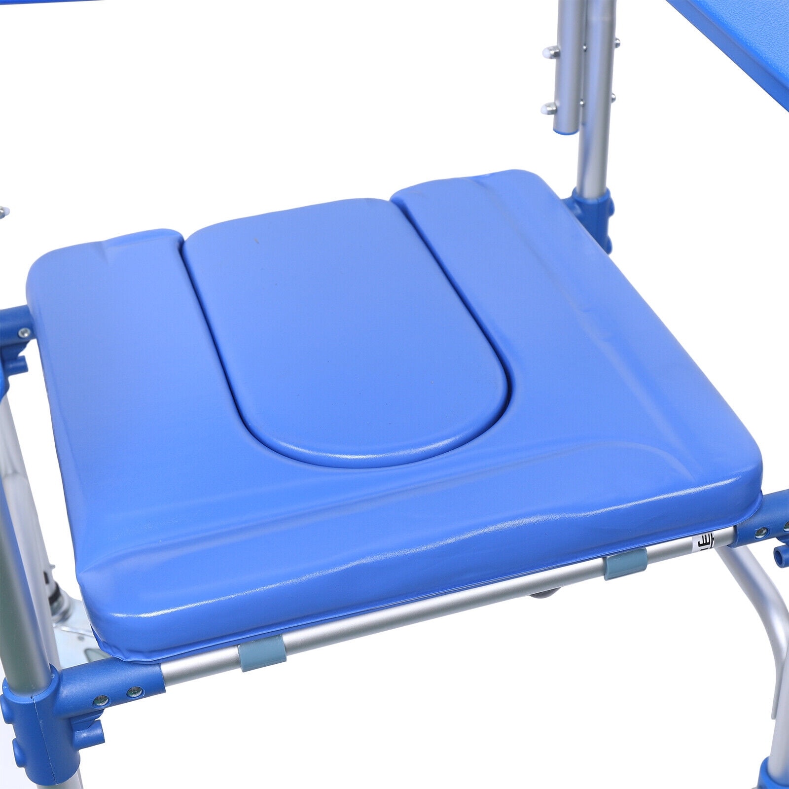 Medical Shower Commode Wheelchair Transport Chair Mobility Bedside Toilet 350lbs