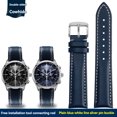 thumbnail image 3 of Correa de piel de vaca para reloj Citizen AT2140 Series AT2140-55L/E CA0615, correa de piel de vacuno para Omega Fossil Longines, pulsera de 20, 21 y 22 mm, color negro y azul, 3 of 5