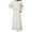 White, variant on Women Nightgowns & Sleepshirts Women's Winter Solid Color Flannel Nightgown Coral Fleece Warmth Style Court Design Long Sleeve Sleep Dress For Cozy At Home Comfort Woman Flannel Pajamas