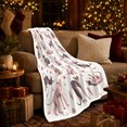 thumbnail image 3 of Playful Sphynx Cat Lovers Pink Paw Print Yarn, Playful Pet Portrait Pattern, Warm Flannel Blanket for Living Room and Reading Nook, Cat Lovers Friendship Gift, Pet Lover Home Decor, 3 of 9