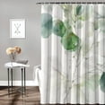 thumbnail image 2 of Awypu Shower Curtain Waterproof Sage Green Multiple Sizes White, 2 of 7