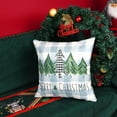 thumbnail image 3 of Christmas Pillow Covers 20x20 Inch Set of 2 Trees Red Black Green Light Blue Buffalo Plaid Decorative Pillowcases Winter Holiday Cushion Cases for Christmas Decorations, 3 of 7