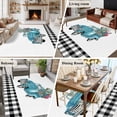 thumbnail image 5 of 5'x7' Area Rugs for Living Room Bedroom, Summer Tropical Plants Washable Rug Carpet Runner Indoor Outdoor, Blue Truck Botanical Cactus Plaid Non Slip Floor Mats Area Rug for Kitchen, Nursery, 5 of 8