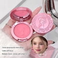 thumbnail image 2 of Rosy Embossed Blush Fine Powder Long wearing Vintage Blush Velvety Matte Low Saturation Smooth Matte Blush Perfect For Daily Makeup, 2 of 8