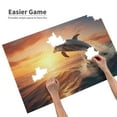 thumbnail image 3 of Sikiie Sunset Dancing Dolphin A Puzzle, Jigsaw Puzzles, Jigsaw Puzzles 1000 Pieces, Custom Jigsaw Puzzle for Adults (29.5×19.7in, Horizontal), 3 of 9