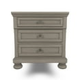 thumbnail image 2 of Ryno Nightstand, 2 Drawers, Pull Out Tray, Nickel Round Knobs, Gray, 2 of 5
