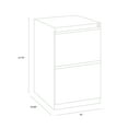 thumbnail image 6 of Hirsh 20" Deep Mobile Pedestal File Cabinet 2 Drawer File-File, Letter Width, Blue, 6 of 6