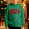 thumbnail image 2 of Wdgfv Girls Christmas Sequins Sweatshirts Merry Glitter Patch Crewneck Sweater Xmas Long Sleeve Pullover Top Green 5-6 Years, 2 of 5