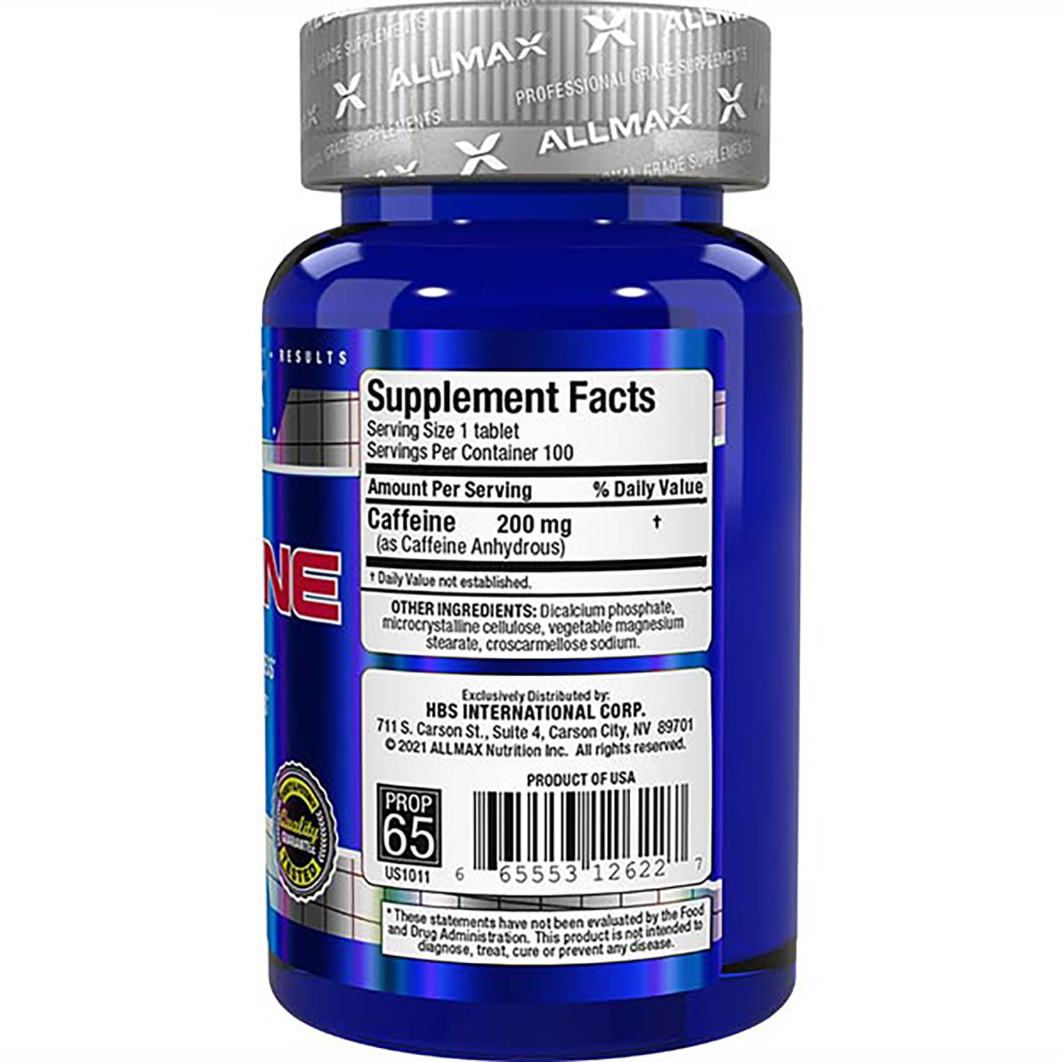 ALLMAX Nutrition Caffeine Pills, Fast Absorbing & Vegan, 200 mg per  Serving, 100 Tablets - Walmart.com