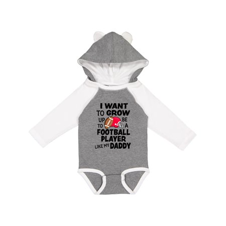 

Inktastic I Want To Grow up To Be A Football Player Like My Daddy Gift Baby Boy or Baby Girl Long Sleeve Bodysuit