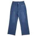 thumbnail image 6 of Deago Women's Wide Leg Jeans Casual High Waisted Stretchy Button Straight Leg Jeans Baggy Loose Denim Pants with Pockets (Dark Blue, M), 6 of 9