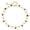 Brown Crystal Stone, variant on 18K gold-plated anklet with a unique pendant design, French beach anklet (women's style).