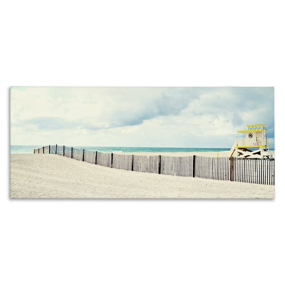 Stupell Industries Sandy Boardwalk Way Nautical & Beach Photography Wrapped Canvas Art Print Wall Art, 24 x 10