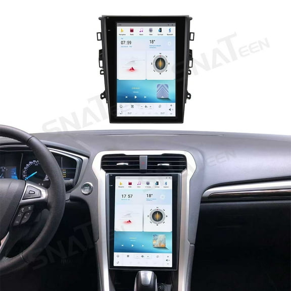 12.3 inch Carplay Screen/Radio/Multimedia Player for Ford Mondeo 2013-2019 Models Universal Car Navigation/GPS Upgrade Headunit Android Display 1080P Touch Screen Replace System Accessories