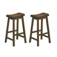 thumbnail image 3 of Nmkwnr 29" Wood Frame Counter Height Bar Stools for Dining Room, Bar, Wine Red, 2 Pack, 3 of 5