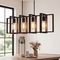 thumbnail image 2 of HOMCOM Kitchen Island Lighting with 4 Rotatable Frames Linear Pendant Light, 2 of 10