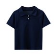 thumbnail image 2 of Teens T-Shirts Short Sleeve Golf Shirts Size 4-13 Boys & Girls Casual Solid Color Pullover Comfort Collared Athletic Workout Tees Tops, 2 of 3
