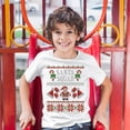 thumbnail image 3 of Tee Hunt Santa Squad Youth T-Shirt Cute Ugly Sweater Merry and Bright Christmas Kids, White, Large, 3 of 5