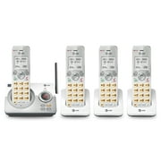 AT&T 4-Handset Cordless Phone with Unsurpassed Range, Answering System and Call Block, EL52429 (White/Silver)