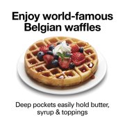 Proctor Silex Belgian Waffle Maker with Removable Non-Stick Grids, Roataing Waffle Iron, Black