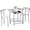 Silver & White, variant on Homall 3-Piece Dining Table Set, Small Kitchen Table Set for 2, Modern Dining Set for Small Spaces, Dining Room, Kitchen, Brown