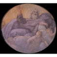 thumbnail image 2 of Annibale Carracci 13x12 Gold Ornate Wood Frame and Double Matted Museum Art Print Titled - Everlasting Father (From 1604 Until 1605), 2 of 4
