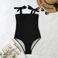 thumbnail image 3 of Yubnlvae swimsuit women Women's Printed Lace Up One-Piece Swimsuit Bathing Suit Swimmwear Black, 3 of 5