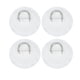 thumbnail image 1 of Almohadillas de acero inoxidable con forma de D, juego de 4, anillos circulares de PVC blanco para embarcaciones, balsas y tablas de remo, 1 of 8