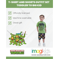 thumbnail image 2 of Teenage Mutant Ninja Turtles Donatello Raphael Leonardo Drop Shoulder T-Shirt and Shorts Outfit Set Graffiti Toddler to Big Kid, 2 of 5