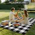 thumbnail image 5 of Fsddascl Black and White Checkered Outdoor Rug for Patio/Deck/Porch, Non-Slip Large Area Rug 5 x 8 Ft, Farmhouse Buffalo Plaid Indoor Outdoor Rugs Washable Area Rugs, Reversible Camping Rug Carpet, 5 of 5