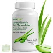 AloeCure Organic Aloe Vera Capsules, 160,000mg Inner Aloe Leaf Equivelant per Serving, Support Gut Health & Digestive Comfort, Stomach Acid Buffer, Natural Immune Supplement, Aloin Free, 30 Capsules