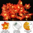 thumbnail image 4 of Brand Clearance! Maple Fall String Lights 10/20/30/50 LEDs Waterproof Thanksgiving Artificial Fall Garland for Indoor Home Outdoor Decor, 4 of 6