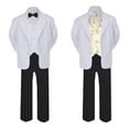 thumbnail image 2 of 5-7pc Formal Black White Suit Set Champagne Bow Necktie Vest Boy Baby Sm-20 Teen, 2 of 3