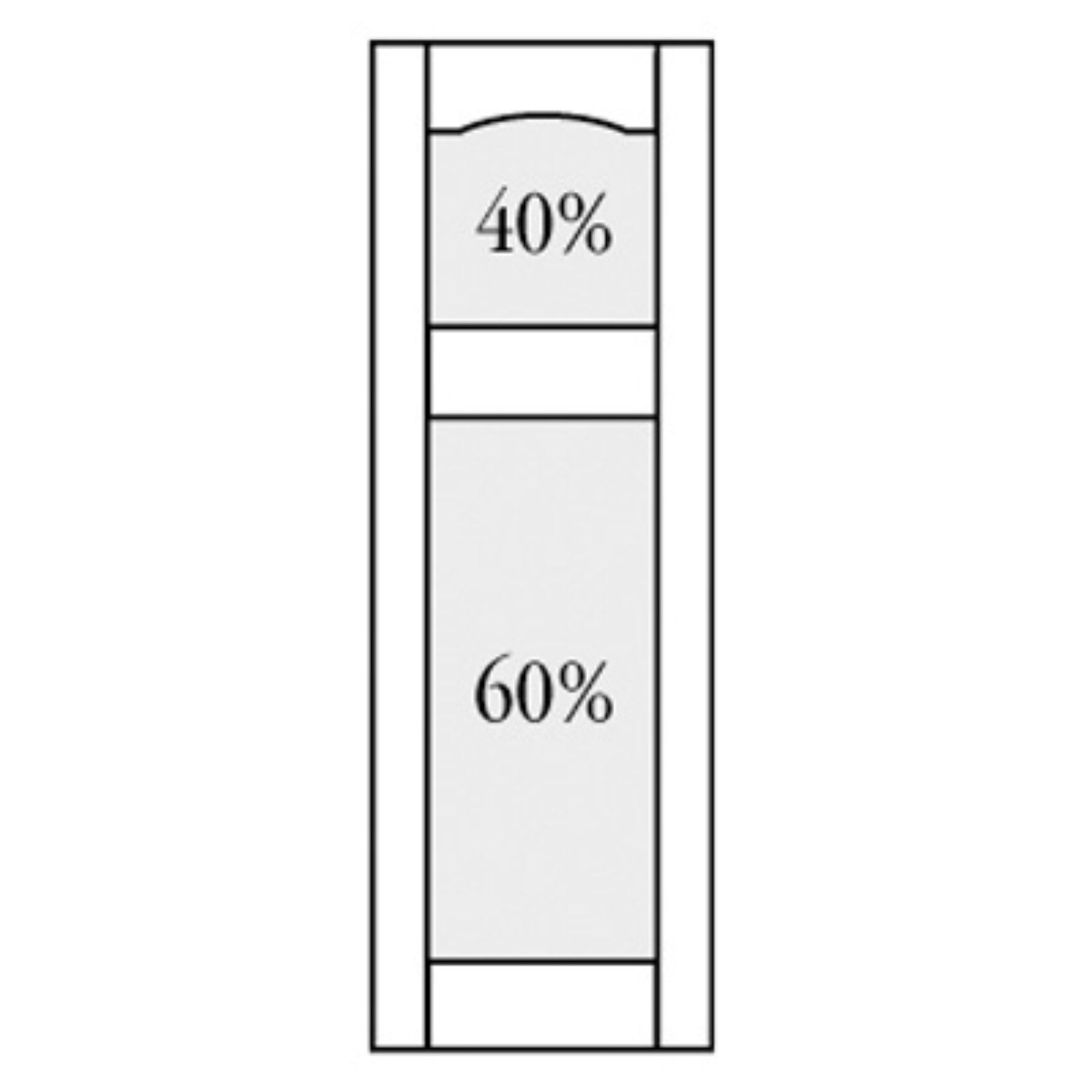 Perfect Shutters 14 5W In Louvered Arch Top Vinyl Shutters Walmart