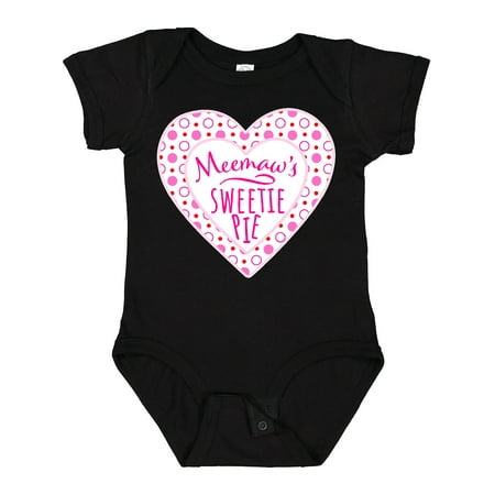 

Inktastic Meemaw s Sweetie Pie with Pink Hearts Gift Baby Boy or Baby Girl Bodysuit