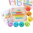 thumbnail image 1 of Juego de abalorios de madera QZMTOY para niños pequeños, 1 of 6