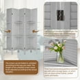 thumbnail image 4 of 5-Panel Room Divider with Shelves,5.6ft Tall Folding Privacy Screen Panels, Room Divider Wall Divider for Room Separation, Room Divider Shelves,Effectively Block Sight,Grey, 4 of 6