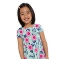 thumbnail image 6 of Bluey Toddler Girl Flower Print Dress with Short Sleeves, Sizes 12M-5T, 6 of 6