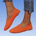 thumbnail image 4 of HAOTAGS Womens Loafers Shoes Breathable Slip on Casual Walking Flats Orange Size 7, 4 of 6