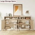 thumbnail image 3 of Sideboard Buffet Storage Cabinet, Rattan Kitchen Cabinet with 2 Doors/Shelf, Accent Modern Dining Living Room Entry Hallway Coffee Bar Furniture for Home Decor,36''H, 3 of 9